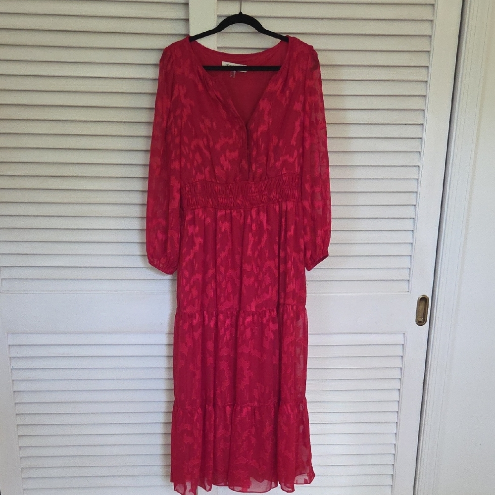 Taylor Red Long Sleeve Dress